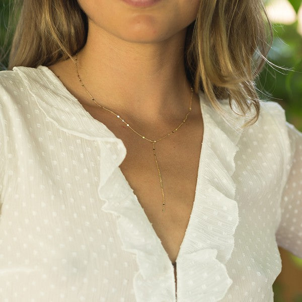 Morse Code Lariat Necklace