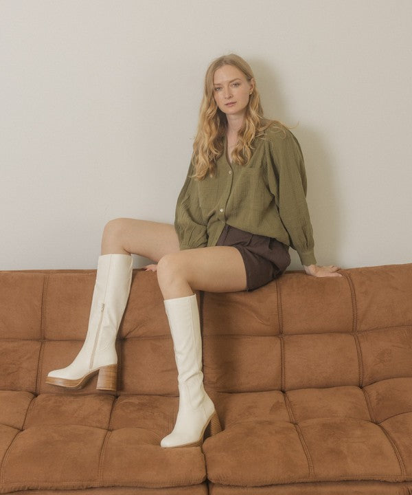 Oasis Society Juniper Platform Knee High Boots