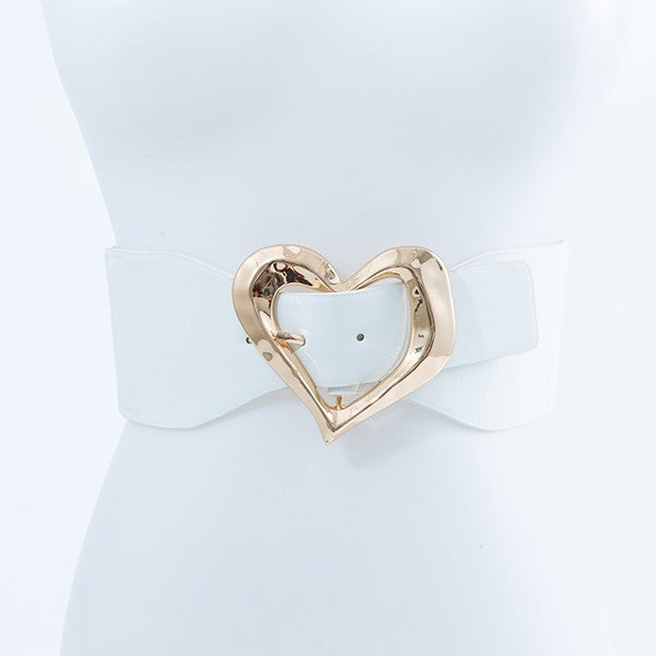 Gold Heart Shaped Buckle Fashion Belt