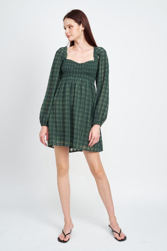 Long Sleeve Smocked Babu Doll Dress