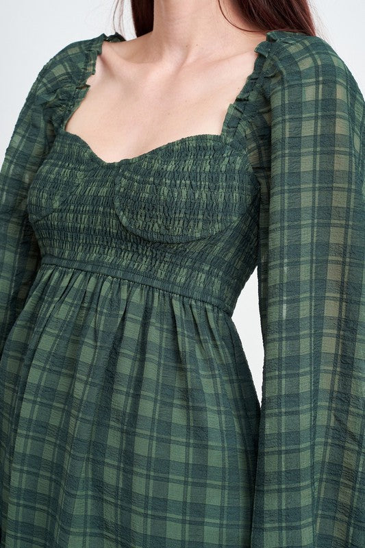 Long Sleeve Smocked Babu Doll Dress