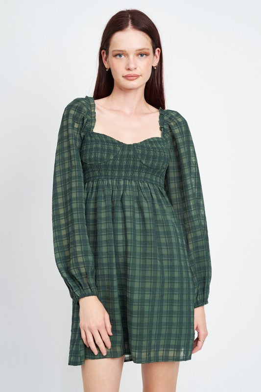 Long Sleeve Smocked Babu Doll Dress