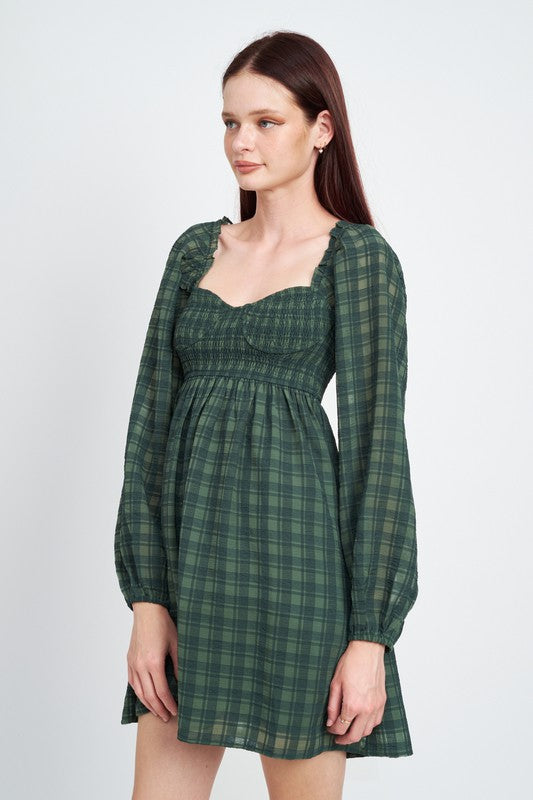 Long Sleeve Smocked Babu Doll Dress