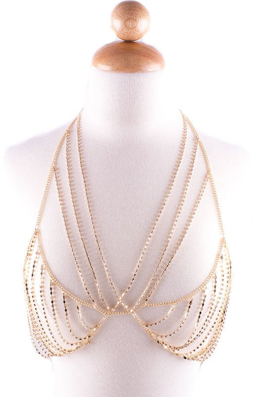 Gold Bralet Body Jewelry