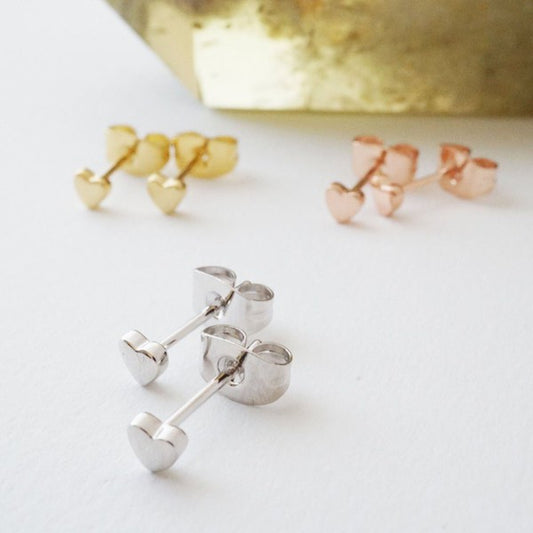 Mini Heart Stud Earrings