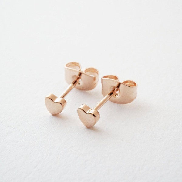 Mini Heart Stud Earrings