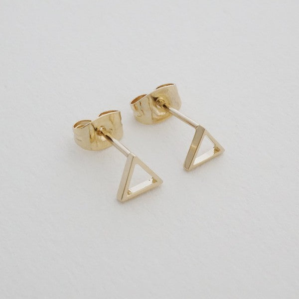 Outline Triangle Stud Earrings