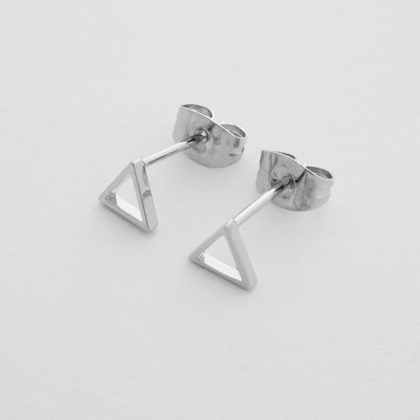 Outline Triangle Stud Earrings