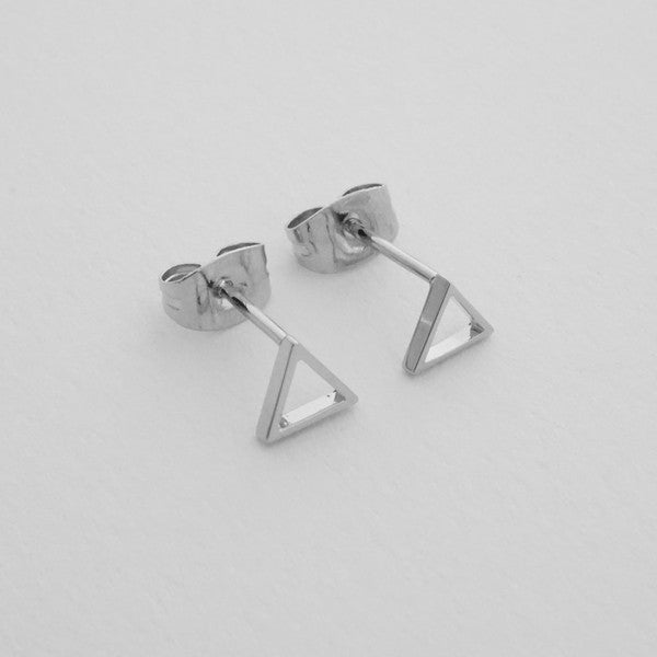 Outline Triangle Stud Earrings
