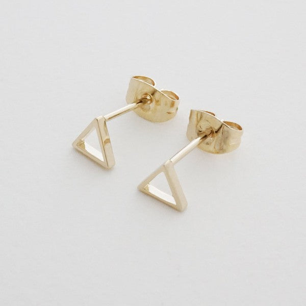 Outline Triangle Stud Earrings