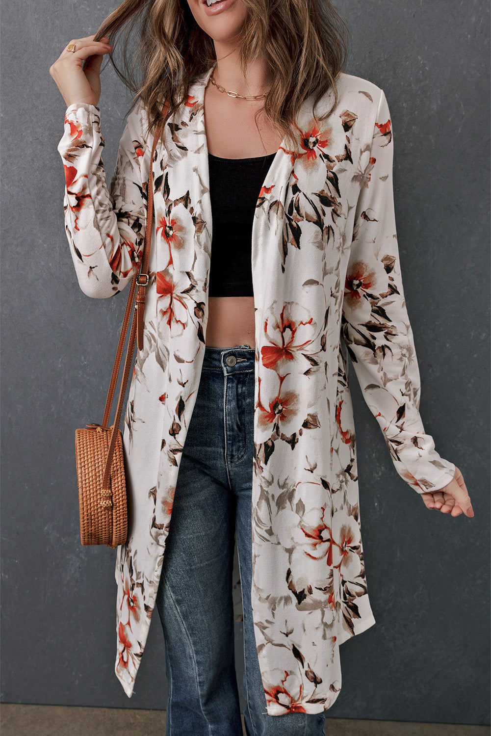 Open Front Longline Cardigan