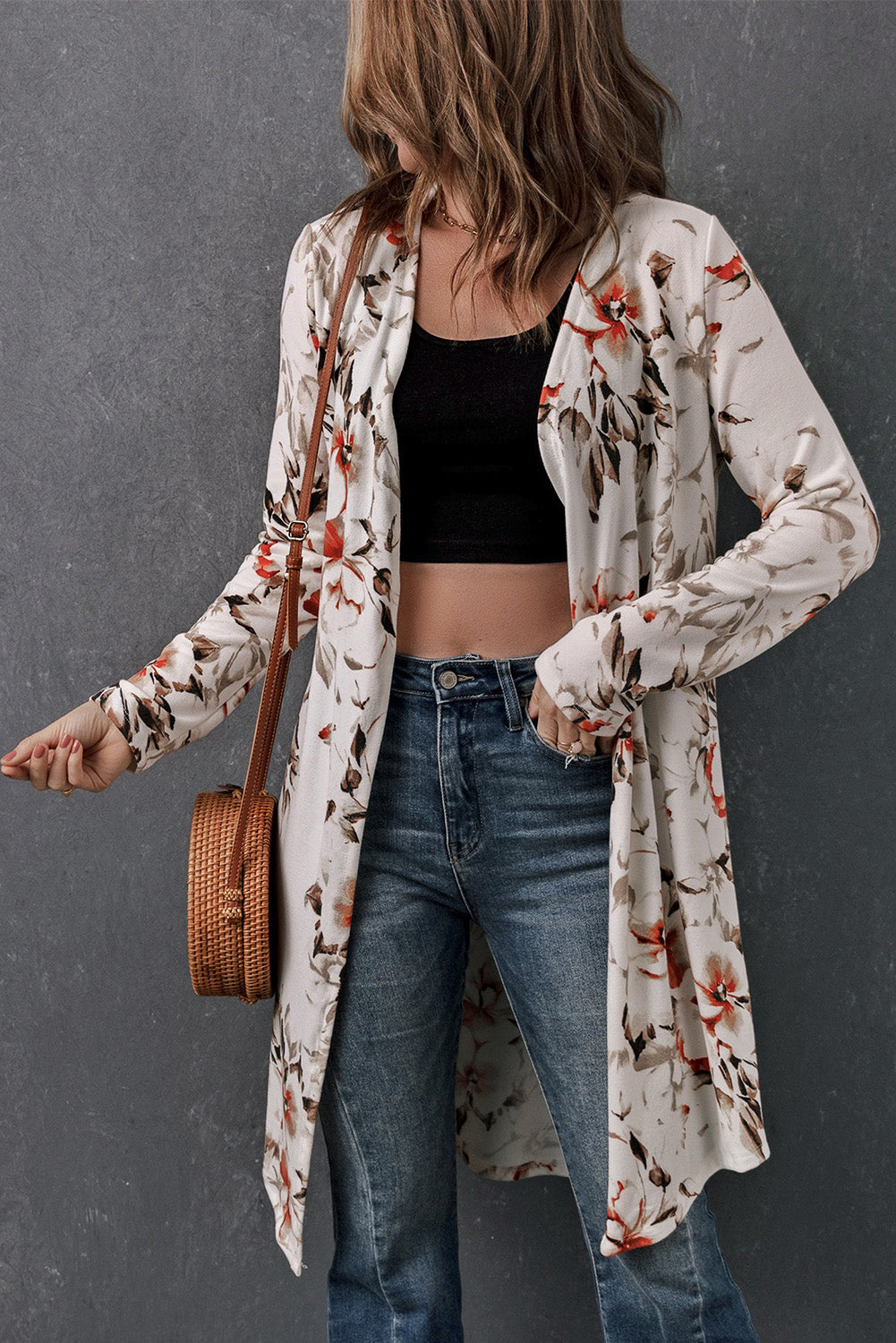 Open Front Longline Cardigan