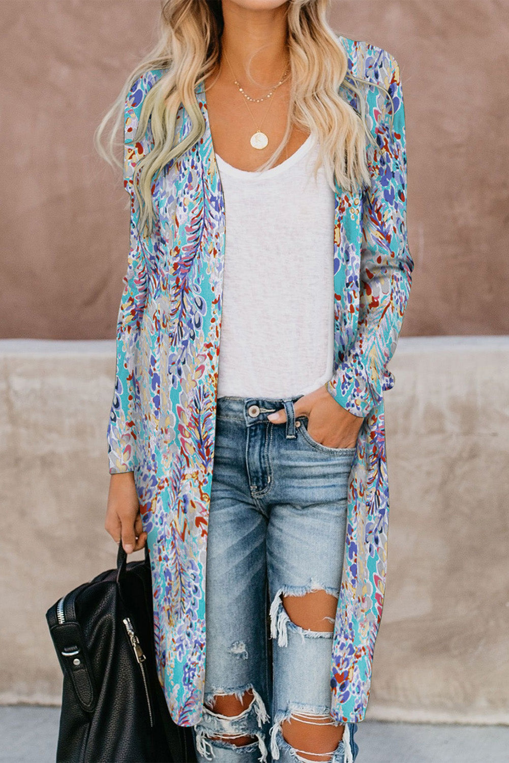 Open Front Longline Cardigan