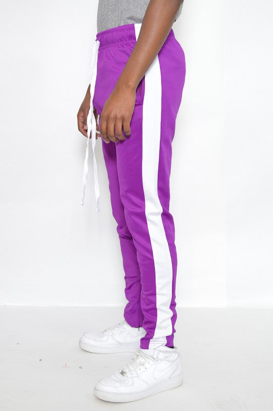 Slim Fit Single Stripe Track Pants