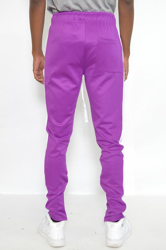 Slim Fit Single Stripe Track Pants