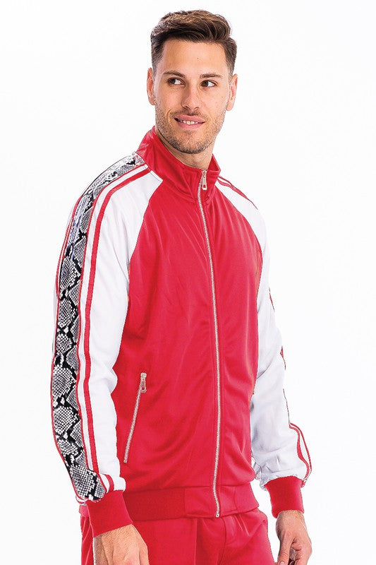 Snake Side Print Track Jacket