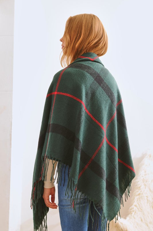 Plaid Square Shawl Scarf