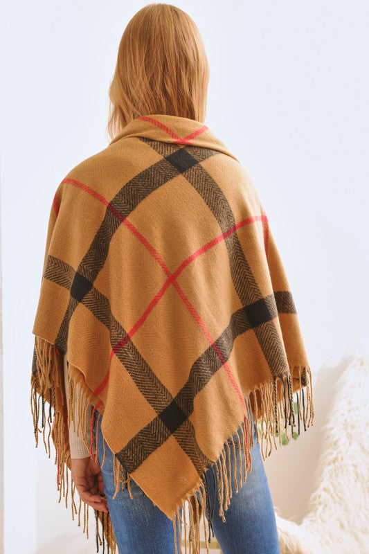 Plaid Square Shawl Scarf