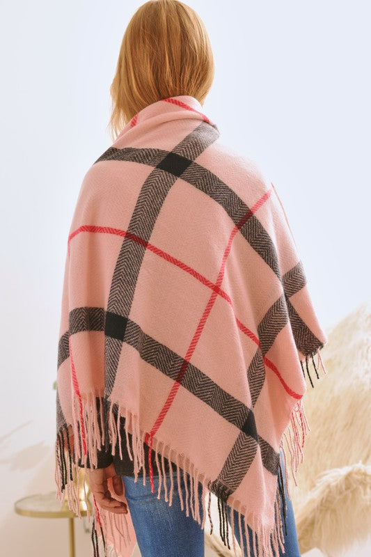 Plaid Square Shawl Scarf