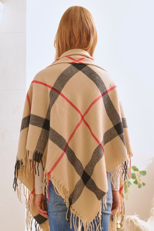 Plaid Square Shawl Scarf