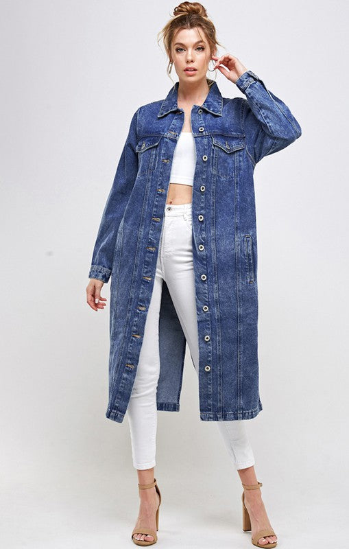 White Non-Stretch Third Quarter Denim Jacket