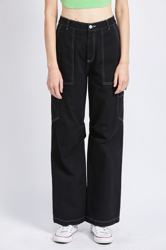 High Rise Fit Cargo Pants