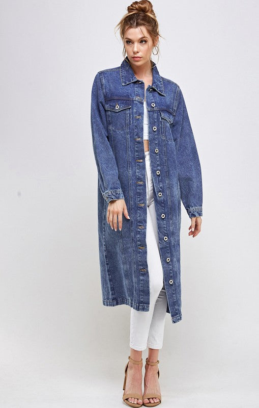 White Non-Stretch Third Quarter Denim Jacket