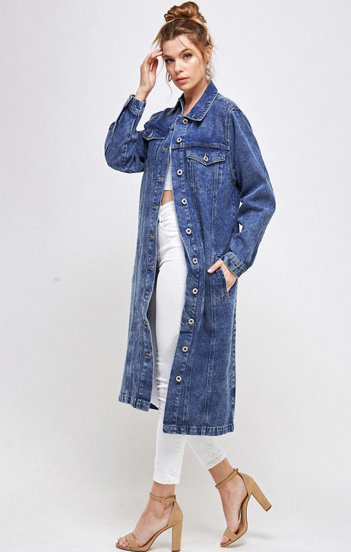 White Non-Stretch Third Quarter Denim Jacket