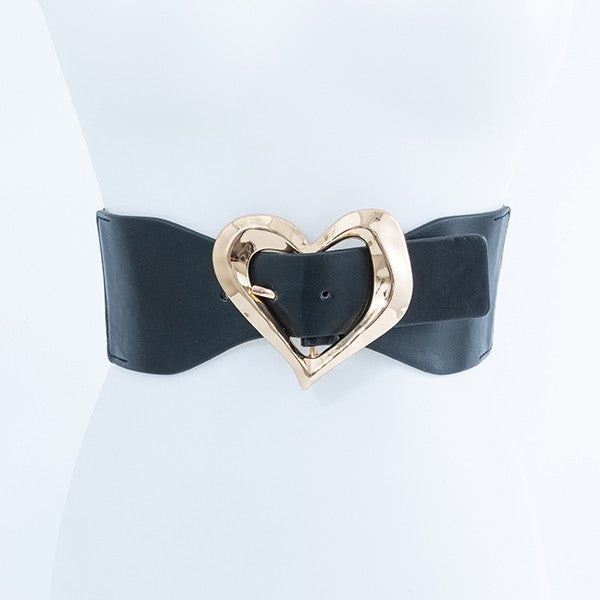 Gold Heart Shaped Buckle Fashion Belt