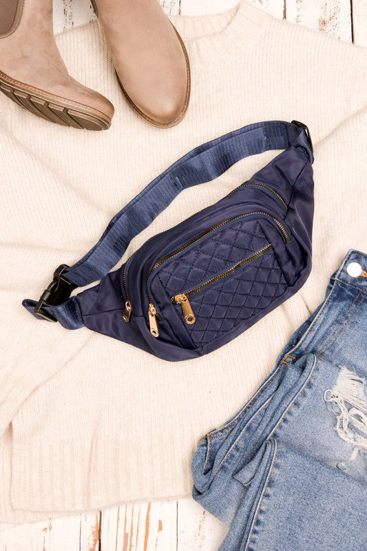 Quilted Belt Sling Bag