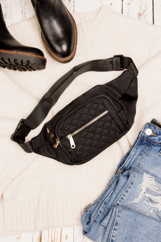 Quilted Belt Sling Bag