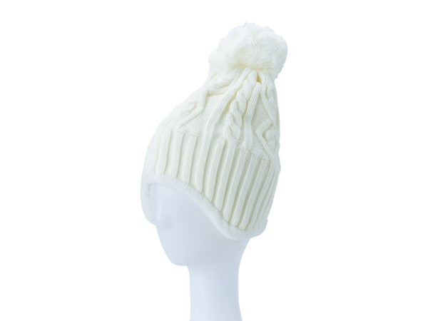 Cable Knit Ear Cover Beanie