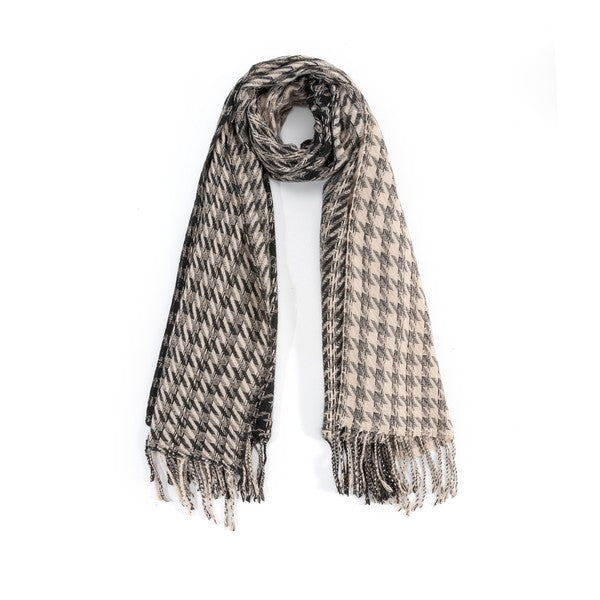Houndstooth Two Toned Scarf