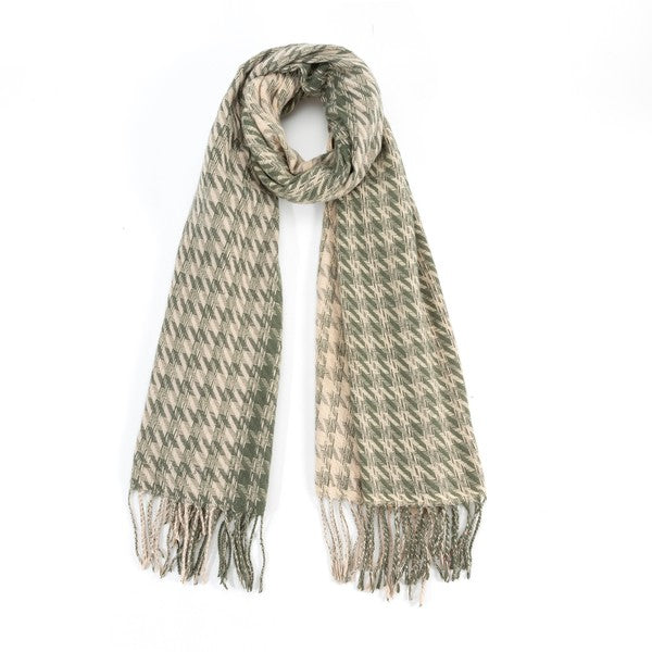 Houndstooth Two Toned Scarf