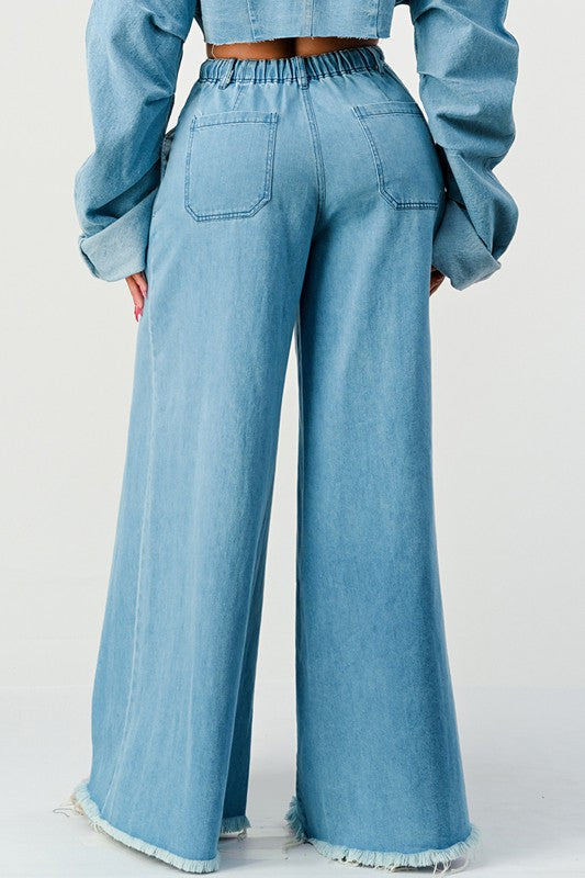 ATHINA WIDE LEG DENIM PANTS