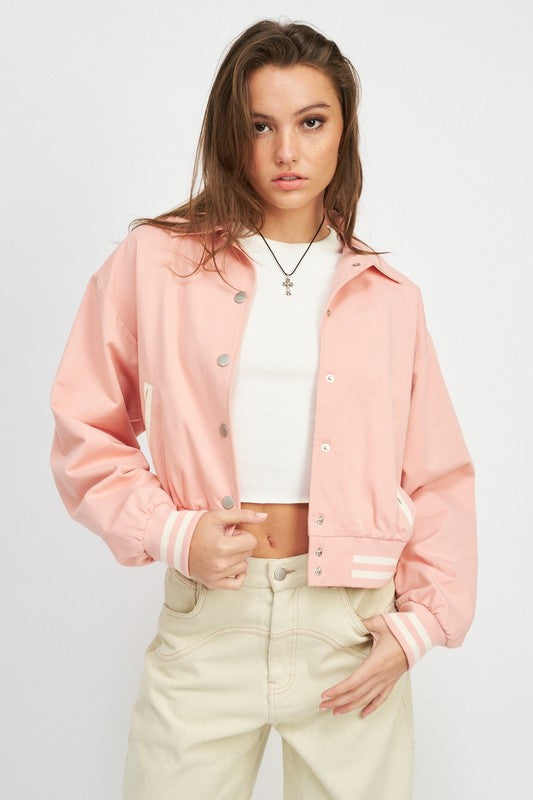 Collared Bomber Jacket