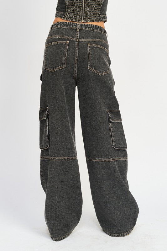 Cargo Low Waist Jeans