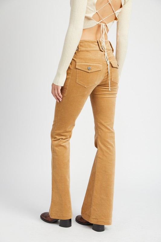 Low Rise Pants with Bell Bottom