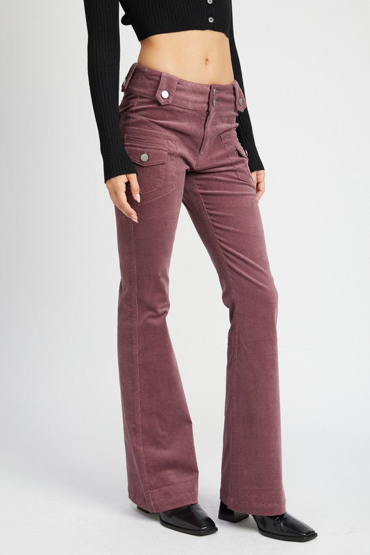 Low Rise Pants with Bell Bottom