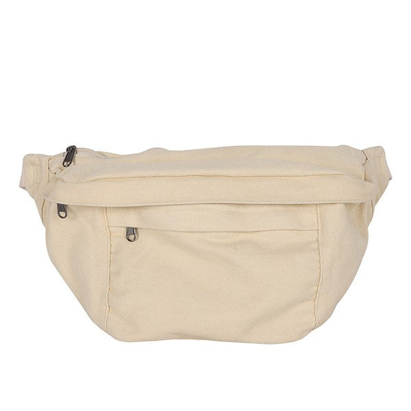 Oversize Canvas Crescent Handbag