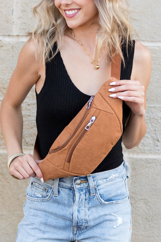 Amari Corduroy Sling Belt Bag