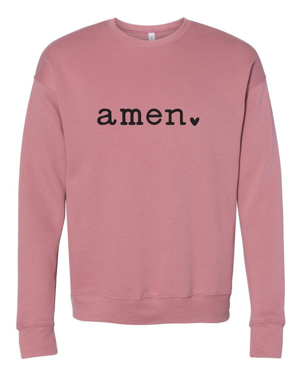 Amen heart Bella Canvas Premium Sweatshirt