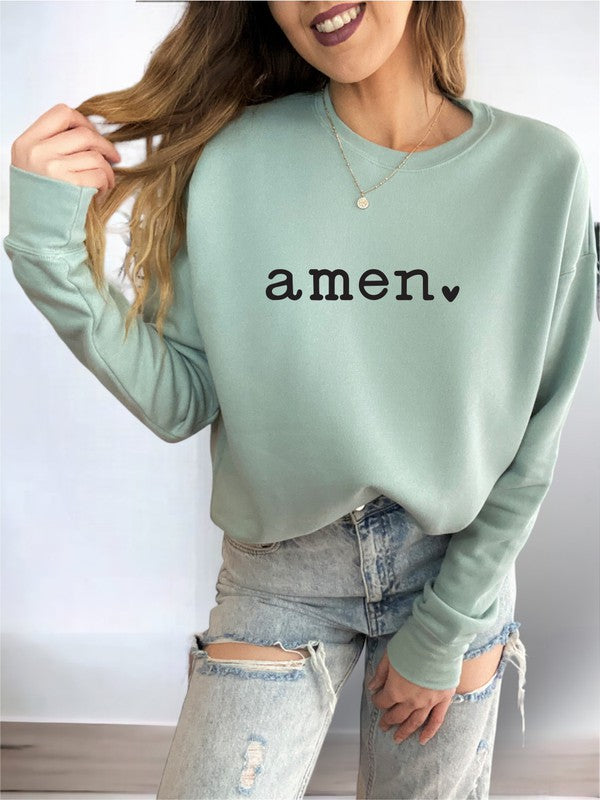 Amen heart Bella Canvas Premium Sweatshirt