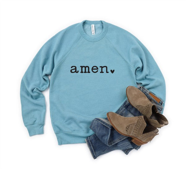 Amen heart Bella Canvas Premium Sweatshirt