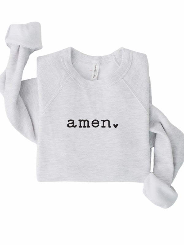 Amen heart Bella Canvas Premium Sweatshirt