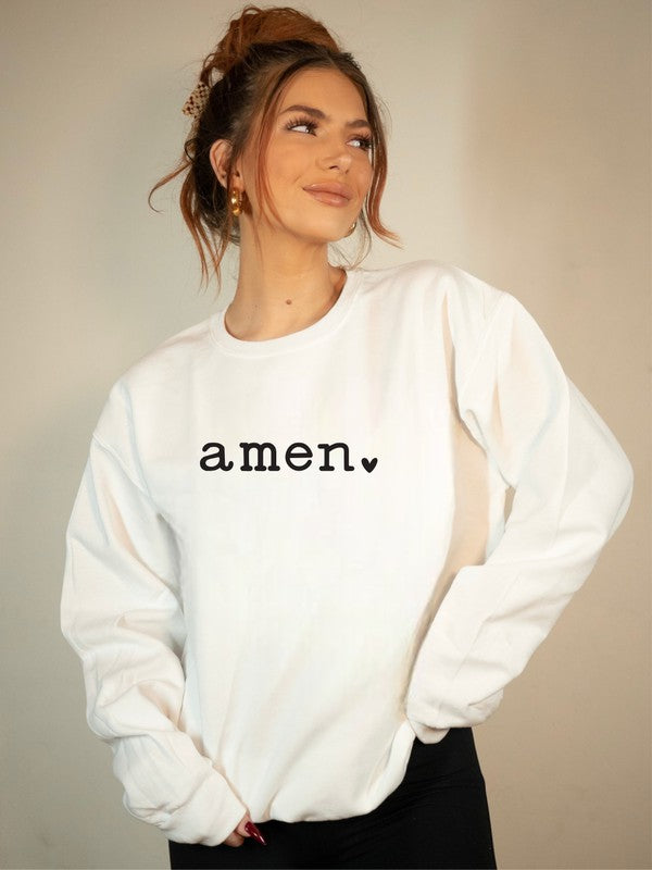 Amen heart Bella Canvas Premium Sweatshirt