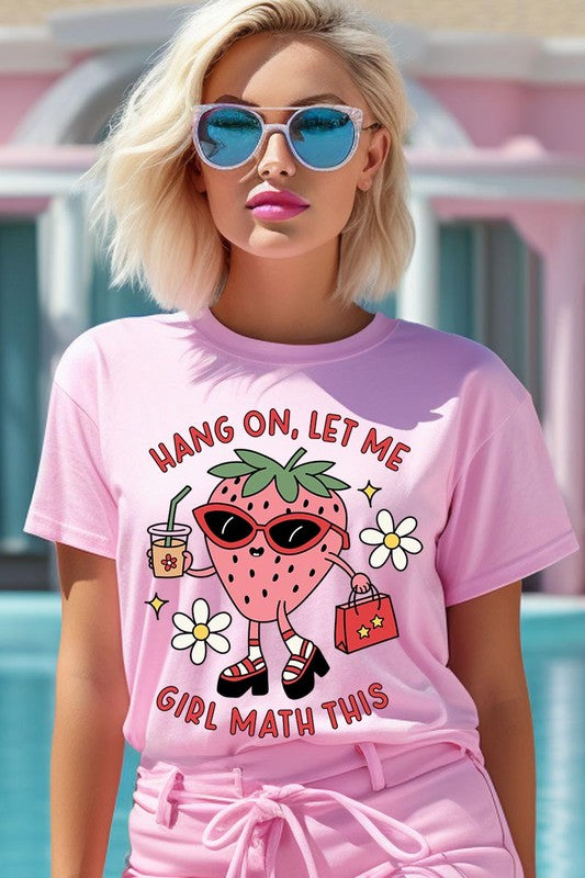 Strawberry Shopping Girl Flower Graphic T Shirts