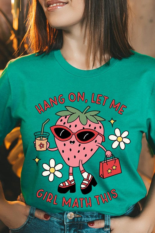 Strawberry Shopping Girl Flower Graphic T Shirts