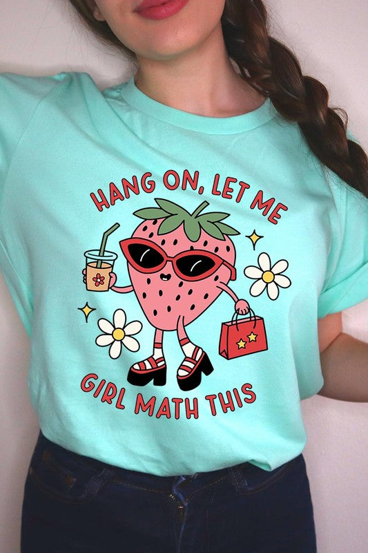 Strawberry Shopping Girl Flower Graphic T Shirts