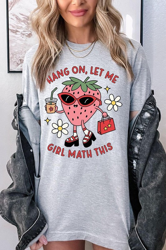Strawberry Shopping Girl Flower Graphic T Shirts